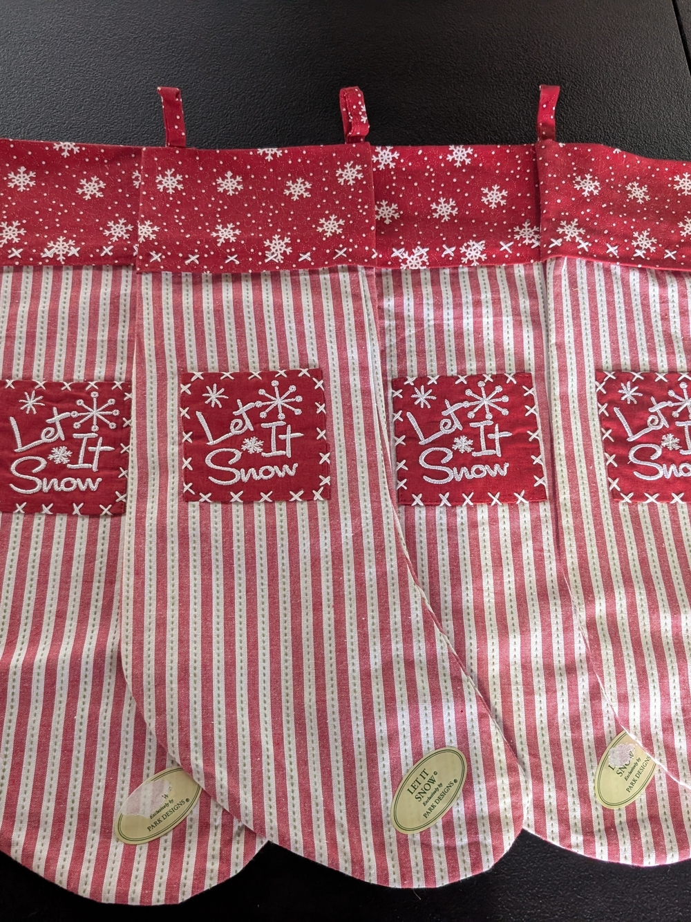 Red 'Let It Snow' Holiday Stocking Set